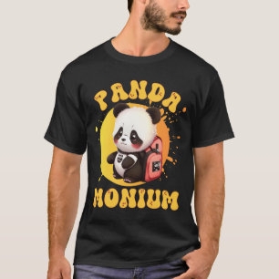 Camiseta Lindo Chibi Kawaii Panda Nome Ano Escolar Nas Cost