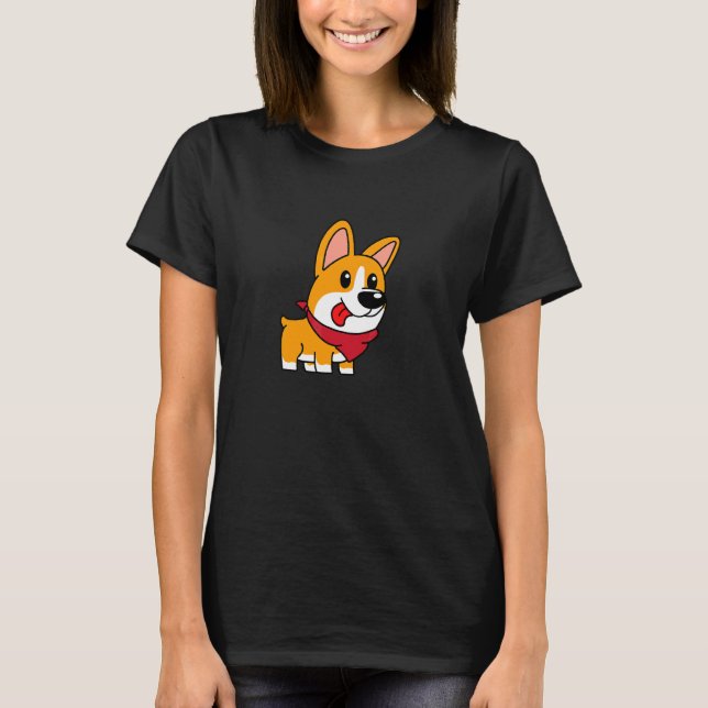 Camiseta Lindo Corgi  Cachorro Corgi 2 (Frente)
