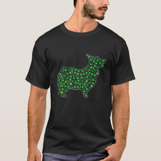 Camiseta Lindo Corgi Dia de São Patrício Cachorros Pai Mãe