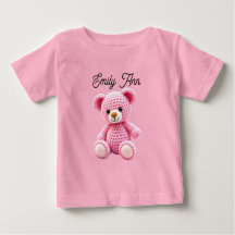 Lindo Croché Personalizado para Bebê Menina Rosa