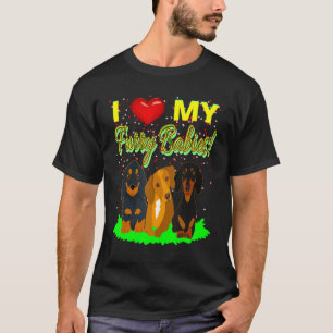 Camiseta Lindo Dachshund  Cachorro Wiener Engraçado Eu Amo 