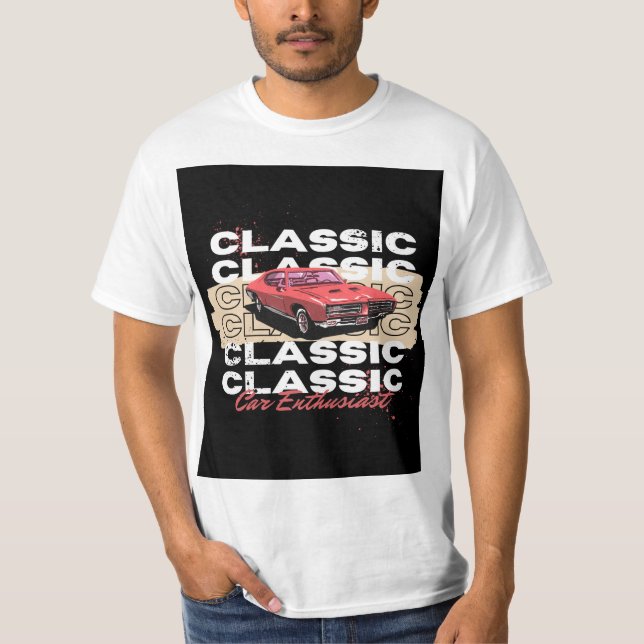 Camiseta Lindo design de carro clássico (Frente)