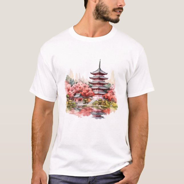 Camiseta Lindo design tradicional japonês (Frente)