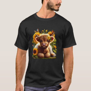 Camiseta Lindo Dia das Mães do Girassol da Vaca das Terras 
