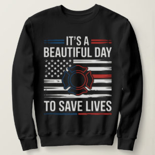 Camiseta Lindo Dia Para Salvar Vidas Bombeiro PNG