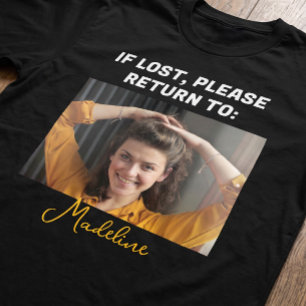 Camiseta Lindo Divertido Se Perdido Por Favor Devolva Ao Ca