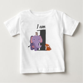 Camiseta Lindo Elefante de Safari de Aniversário de 1 Ano T
