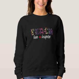 Camiseta Lindo Ensine Amor E Inspire Leopardo Guepardo Prof