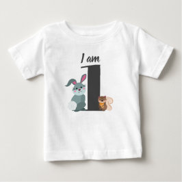 Camiseta Lindo esquentador de 1º aniversário de esquilo coe