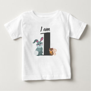 Camiseta Lindo esquentador de 1º aniversário de esquilo coe