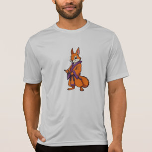 Camiseta Lindo Esquilo Samurai Japonês