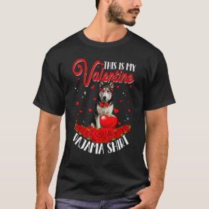 Camiseta Lindo Este É Meu Pijama de Dia dos Namorados Husky