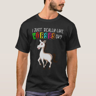 Camiseta Lindo Eu Só Realmente Gosto de Cavalos Dono de Cav
