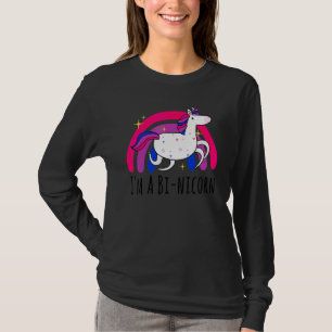 Camiseta Lindo Eu Sou Um Bi Nicórnio Unicórnio Orgulho Biss