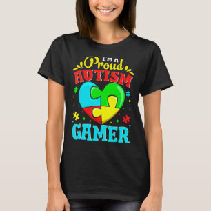 Camiseta Lindo Eu Sou Um Gamer Orgulhoso do Autismo Criança
