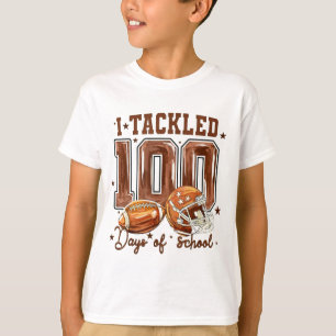 Camiseta Lindo Eu Superei 100 Dias Futebol Escolar Infantil