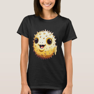 Camiseta Lindo Fantoche de Peixe Balão de Halloween Fácil P