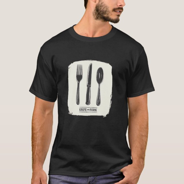 Camiseta Lindo Fardo de Colher, Faca e Garfo (Frente)