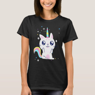 Camiseta Lindo Gato Unicórnio Caticórnio Garotas Otaku Japo