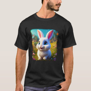 Camiseta Lindo Gráfico do Coelho da Páscoa Bebê Vibrante u2
