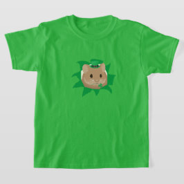 Camiseta Lindo hamster do Dia de São Patrício espiando pelo