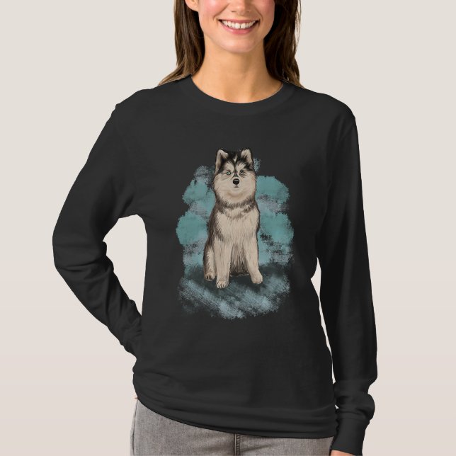 Camiseta Lindo Husky Siberiano (Frente)