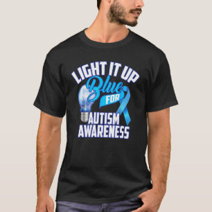 Camiseta Lindo Ilumine de Azul Para a Consciência do Autism