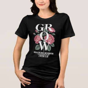 Camiseta Lindo Inspirador Cresça Na Graça