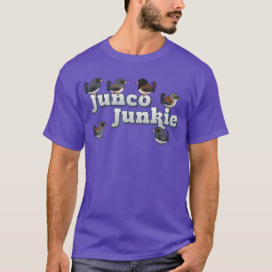 Camiseta Lindo Junco de desenho animado viciado em pássaros