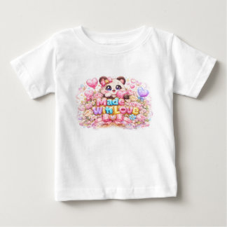 Camiseta Lindo Kawaii Feito Com Amor Nome do Gato Pastel Ro