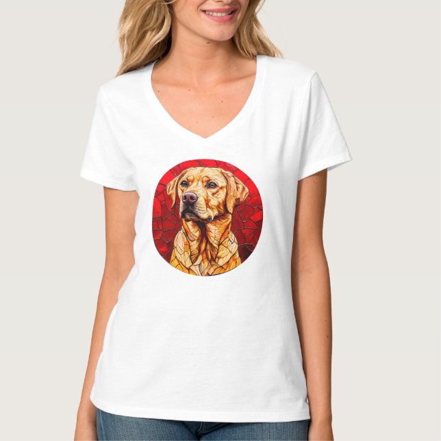 Camiseta Lindo labrador amarelo (Frente)