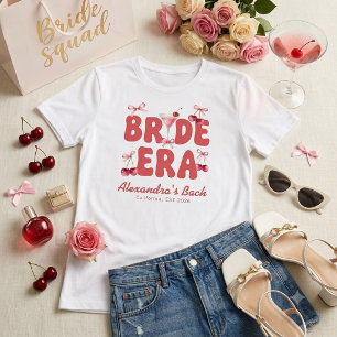 Camiseta Lindo Laço de Fita Rosa Época da Noiva Festa de Ca