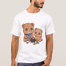 Lindo laço de urso papa filhote Dia dos Pais
