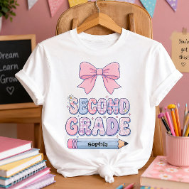 Camiseta Lindo Laço Rosa Coquette Personalizado Segunda Sér