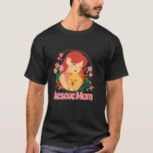 Camiseta Lindo! Mãe Resgate Cachorro Mãe Gato Animal Abrigo