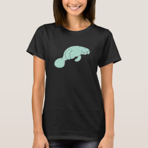 Camiseta Lindo Manatim Vaca Marinha Flor de Margarida Impre