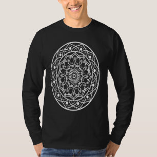 Camiseta Lindo Mandala de Geometria Sagrada Gráfico Espirit
