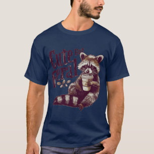 Camiseta Lindo Mas Feroz Guaxinim Vintage Para Homens gif v