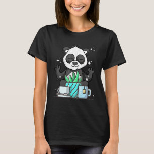Camiseta Lindo Namaste Panda Faz Yoga Jardinagem Café