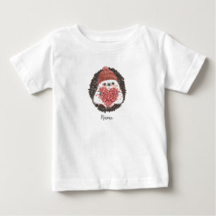 Camiseta Lindo Nome de Coração Rosa de Ouriço
