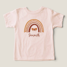 Camiseta Lindo nome de menina bebê em monograma arco-íris b
