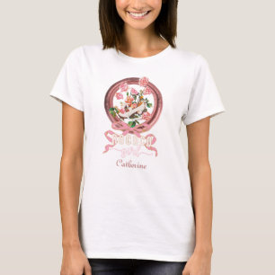 Camiseta Lindo Nome de Sapato Rosa Clássico Rococó Menina