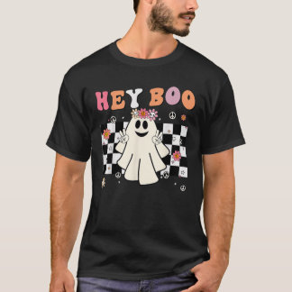 Camiseta Lindo Olá Boo Fantasma Mulheres Menina Criança Div