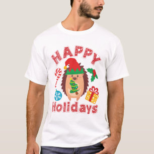 Camiseta Lindo ouriço Natal animal