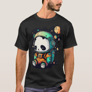 Camiseta Lindo Panda Espacial Em Traje De Astronauta Estrel