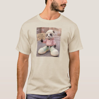 Camiseta Lindo Panda Forte Bonito Gentil Citação Ar
