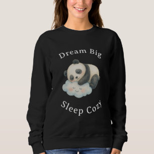 Camiseta Lindo Panda Sonolento na Nuvem Aquarela