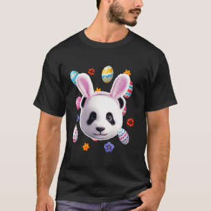 Camiseta Lindo Panda Usando Orelhas de Coelho Animais Feria