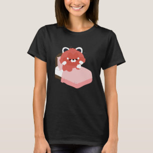 Camiseta Lindo Panda Vermelho Cansado