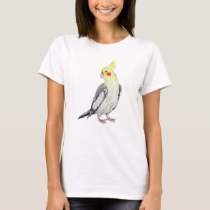Camiseta Lindo Papagaio Aquarela Cacatua.